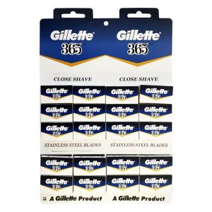 100x Cuchillas de Afeitar Gillette 365 Acero Inoxidable