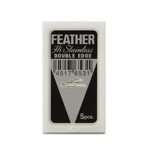 Feather Hi-Stainless Doble Filo 5 Cuchillas de Afeitar