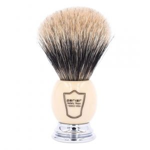 Parker Brocha de Afeitar Puro Tejón Mango Marfil