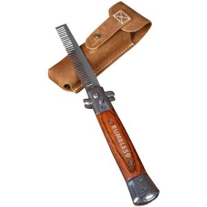 Schmiere Switchblade-Comb With Leather Case